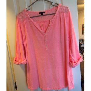 Faded neon pink/coral shirt