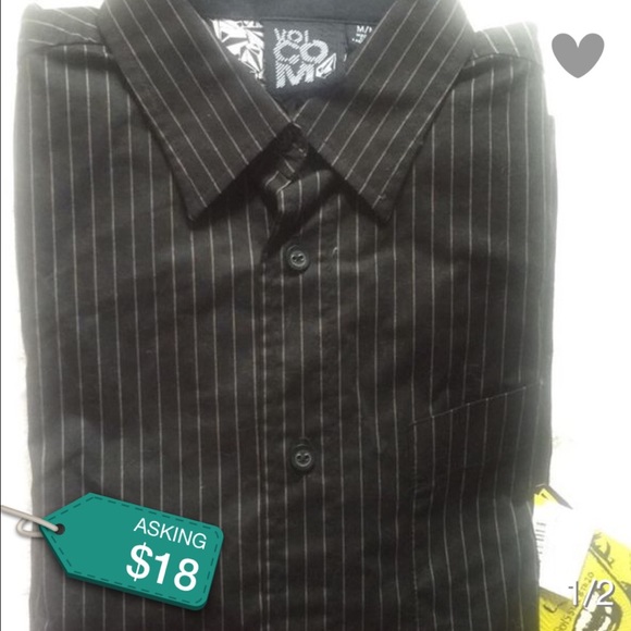 Boys Volcom dress shirt .new w/,tags Size M $18