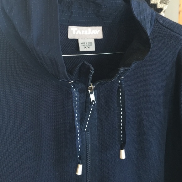 Navy knit zip sweater - Picture 2 of 2