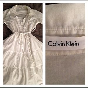 Calvin Klein white ShirtDress -Sz8