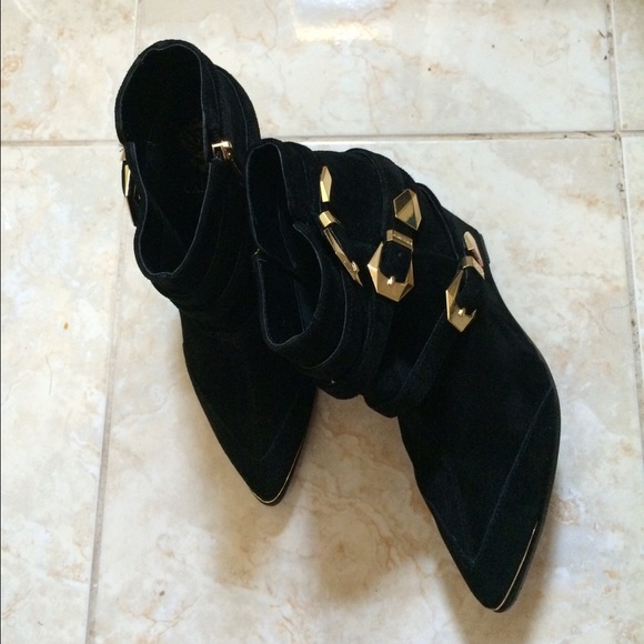 Vince Camuto  Leather Wedge Ankle Boots - Picture 2 of 4