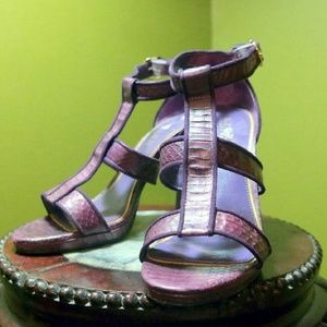 Ralph Lauren Plum Purple Heeled Sandals