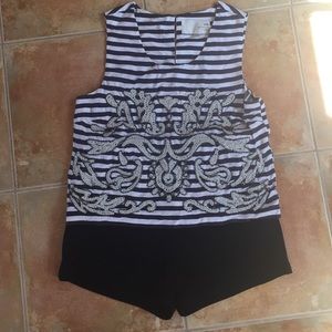 Skort and beaded top