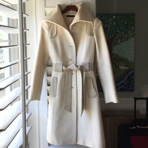 RK wool/cashmere cream coat