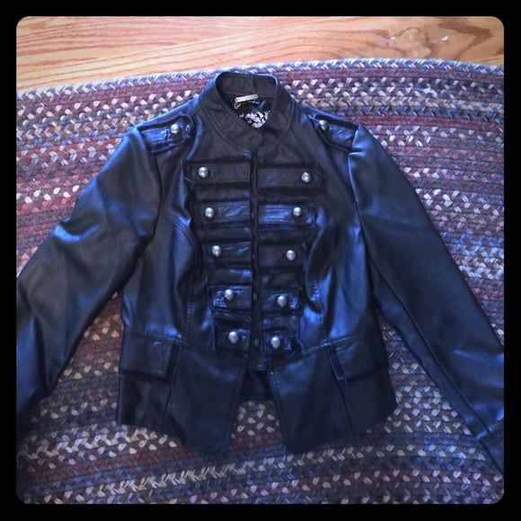 Leather army jacket