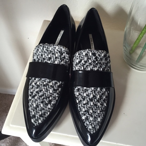 🎉🎉HP🎉🎉🎉Zara combined houndstooth moccasins - Picture 2 of 4
