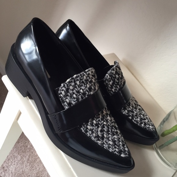 🎉🎉HP🎉🎉🎉Zara combined houndstooth moccasins - Picture 3 of 4