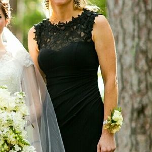 David's Bridal Black lace dress