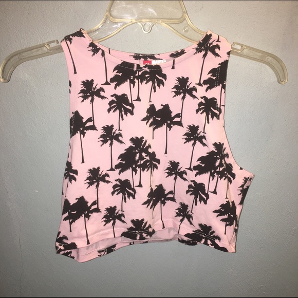 H&M Palm Tree Crop Top - Picture 1 of 1