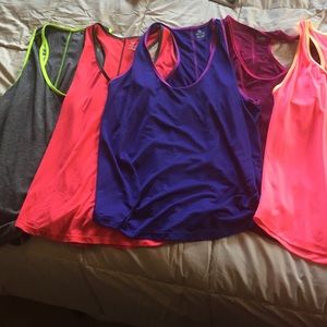 Old Navy Semi-fitted racer back tanks, bundle of 5