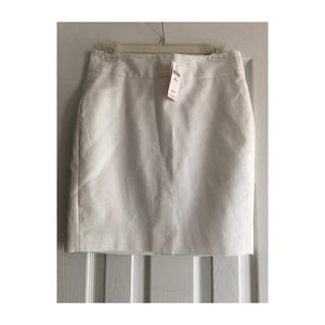 White Skinny Banana Republic Skirt