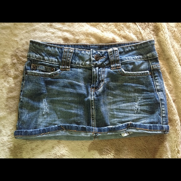 Blue Asphalt Denim Mini Skirt ~ B-9 - Picture 2 of 4