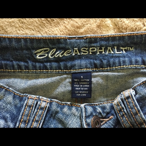 Blue Asphalt Denim Mini Skirt ~ B-9 - Picture 4 of 4