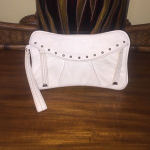 Small White Wristlet/Clutch (red by Mark Ecko)