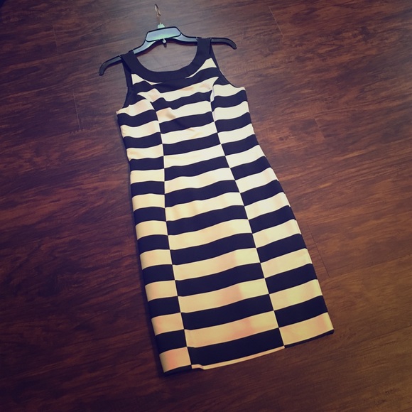Navy and white H&M dress