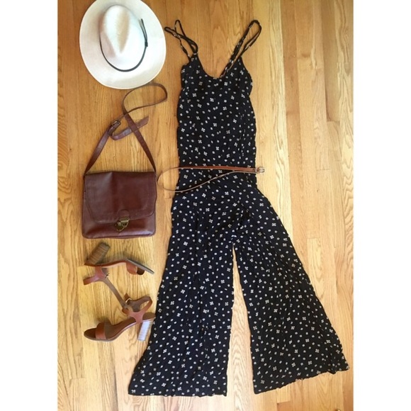 Free People Floral Pantsuit Romper, Wide leg