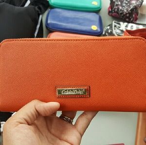 Calvin Klein Burnt Orange Wallet, NWT
