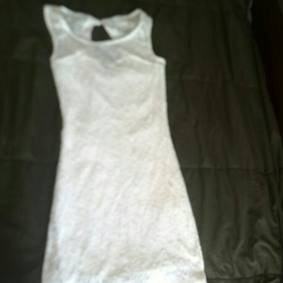Cream lace mini dress!