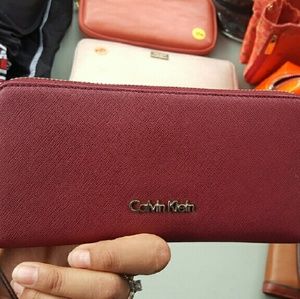 Brand NWT, Calvin Klein Burgundy Wallet