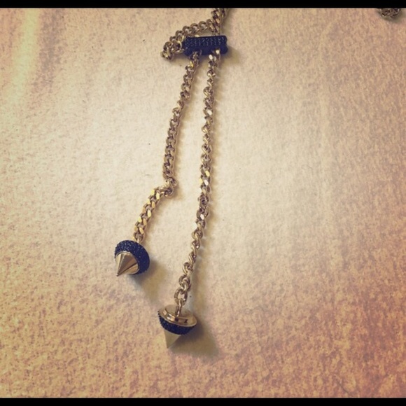 Brand new Michael Kors black and gold necklace