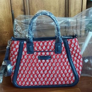 Vera Bradley Trimmed Trapeze Satchel