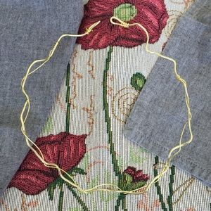 Gold Wire Wrapped Choker Style Necklace