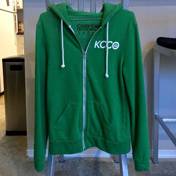 Womens Green Chive Hoodie Size S