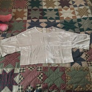 Champagne Metallic Crop Top