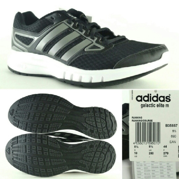 ADIDAS MEN'S BLACK ATHLETIC RUNNING SHOES