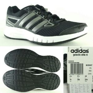 ADIDAS MEN'S BLACK ATHLETIC RUNNING SHOES