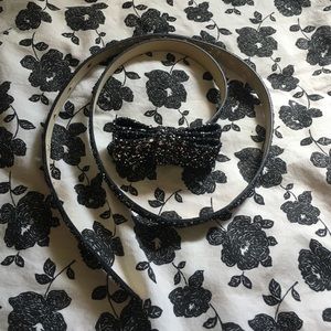 Black Kate Spade Glitter Belt