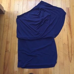 Blue One sleeve dress