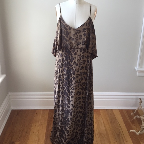 Sexy cheetah print dress with open back
