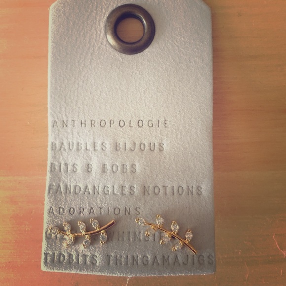 Anthropologie leaves earrings