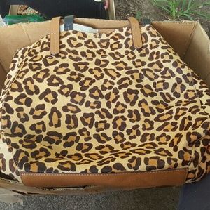 Gap Calf Hair Leopard Tote