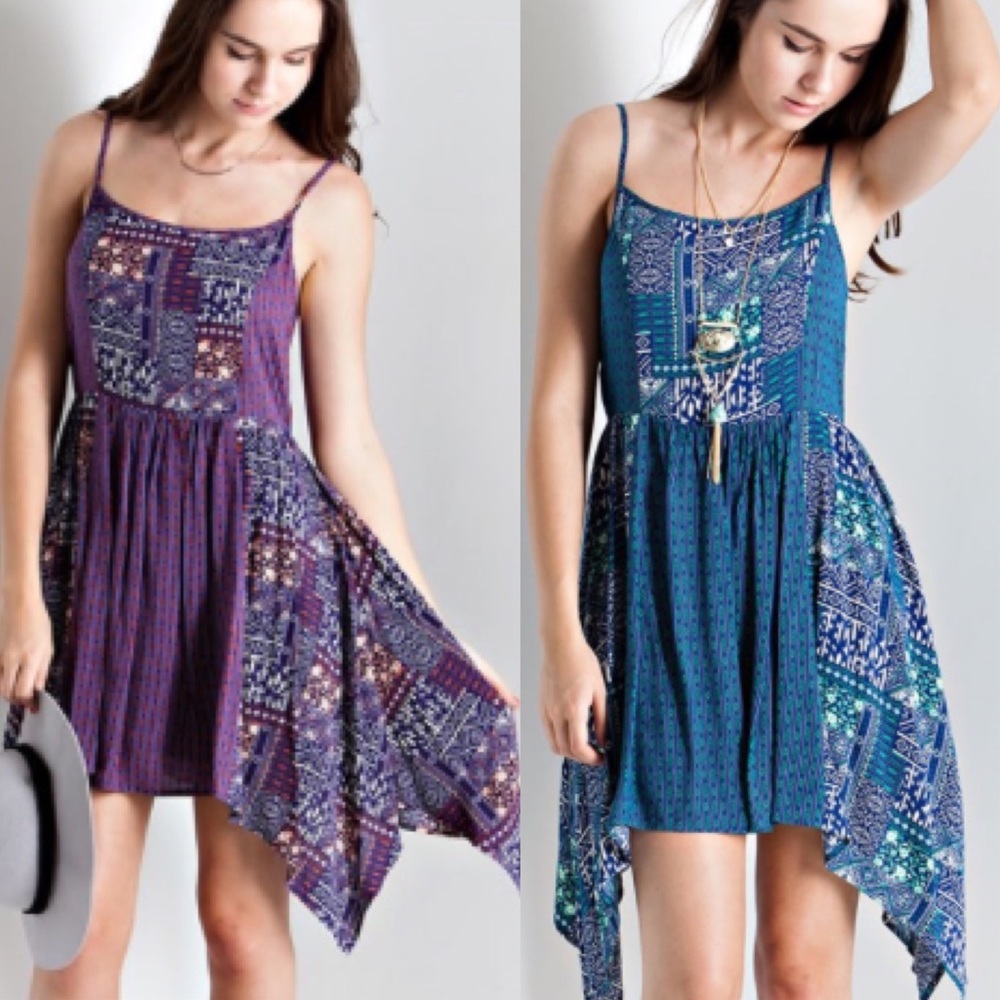 ❌Clearance❌Aztec Print Handkerchief Dress