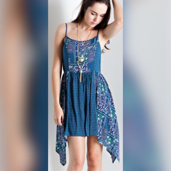 ❌Clearance❌Aztec Print Handkerchief Dress - Picture 2 of 8