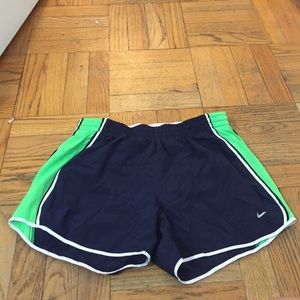 Lime Green and Navy Nike tempo shorts