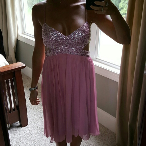 BCBG Pink Princess Sequins Dress