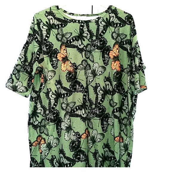 Lularoe Butterfly Irma XXS Green