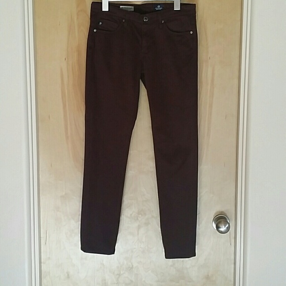 AG Wine Colored Cropped Pants