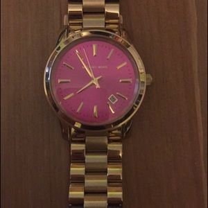 Gold & pink Michael kors watch. perfect condition