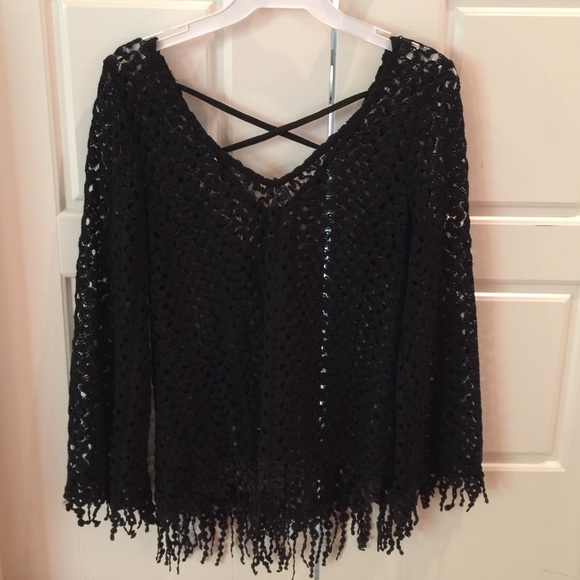 Black patterned shirt