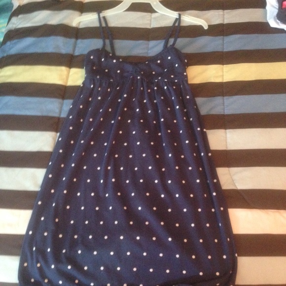 Aeropostale blue & white polka dot dress.