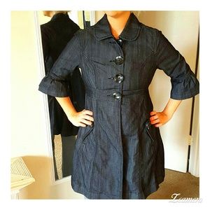 NWOT ADORABLE BACCINI DARK DENIM JACKET