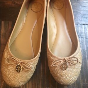 Tory birch nude flats
