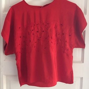 Silky red tiger shirt!