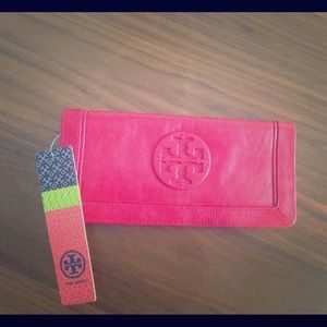 Tory Burch French Red Clayton Suki Clutch
