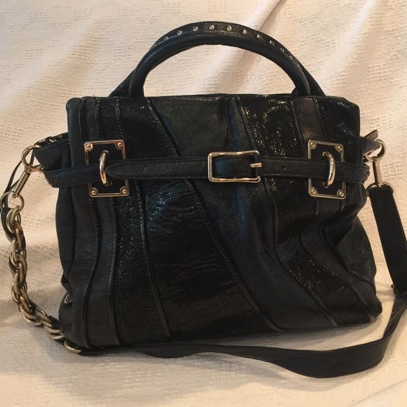 ELLIOTT LUCCA BLACK LEATHER BAG