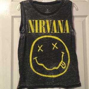 Nirvana band muscle tee